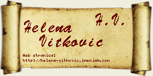Helena Vitković vizit kartica
